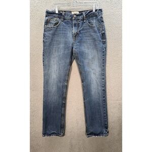 Aeropostale Jeans Mens 32x32 Blue Essex Straight Leg Distressed Denim Preppy